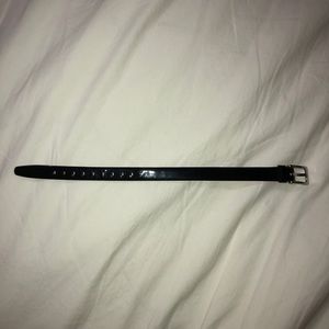DKNY Black Leather Bracelet with Watch Clasp